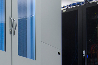 close up of data centre storage units